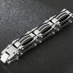16MM Width Twist Chain Bracelet Man Heavy Black Stainless Steel Men's Bracelets On Hand Mannen Armband Male Jewelry