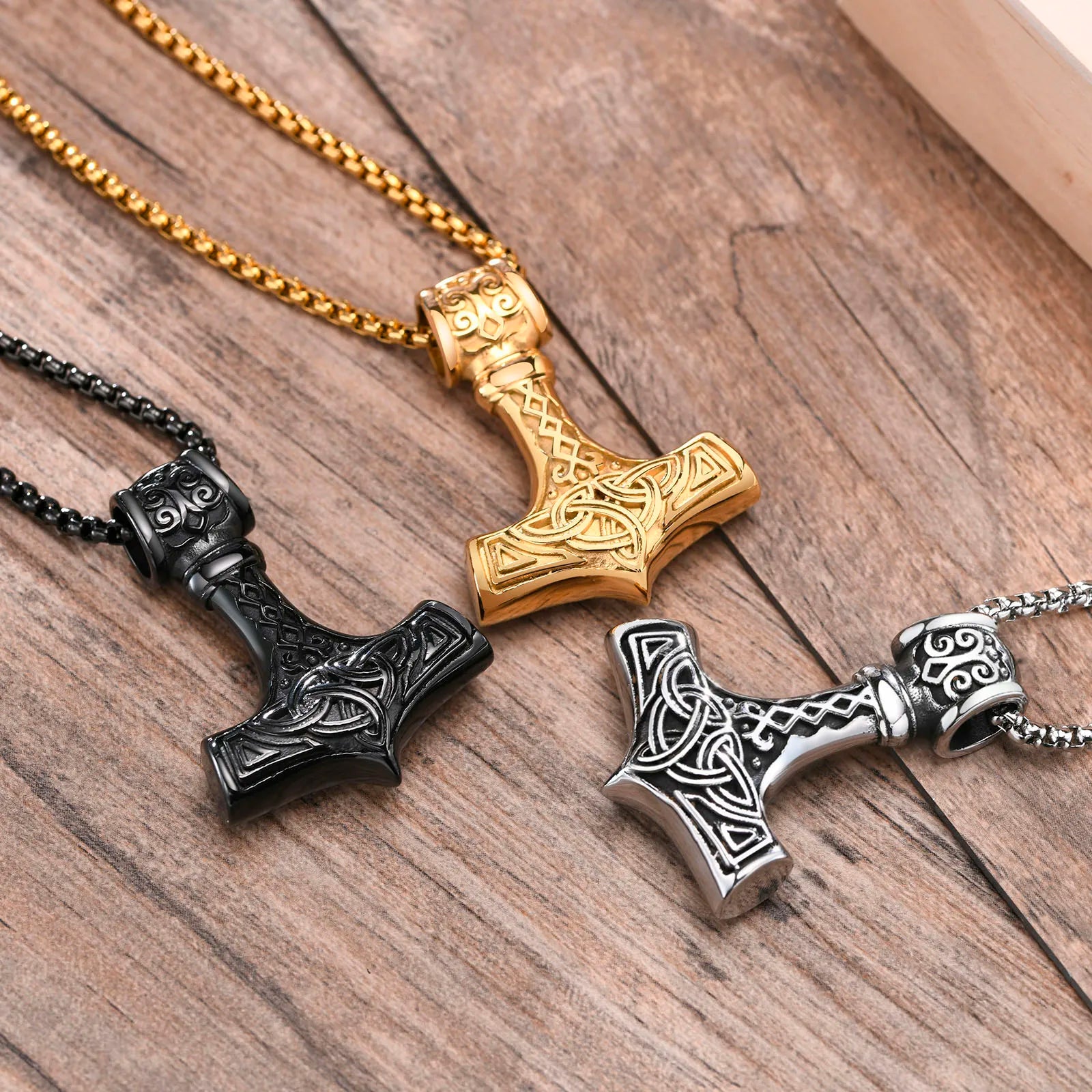 Thor Hammer Pendant — Stainless Steel