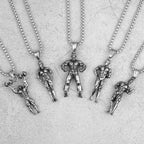 Fitness Gym Bodybuilding Boxing Gloves Stainless Steel Men Necklaces Pendants Chain for Boyfriend Male Jewelry Gift