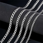 Cuban Curb Chain Necklace 7mm — Silver