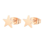 Punk Open Star Stud Earrings Everyday Wear — Stainless Steel