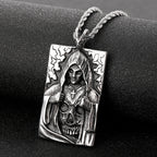 Masked Death Ghost Pendant Necklace — Stainless Steel