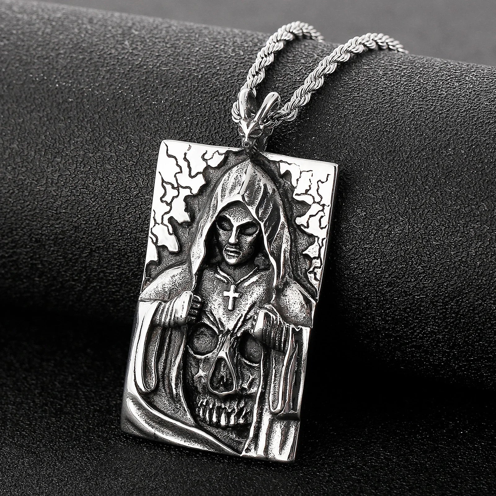 Masked Death Ghost Pendant Necklace — Stainless Steel