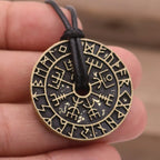 Slavic Norway Valknut with the Elder Futhark Runes Pagan Amulet Pendant Men Necklace Scandinavian Viking Jewelry