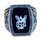 Harong Vampire Personalized Rings Enamel Black Ring for Men Punk Trendy Jewelry Party Quality Ring Gift