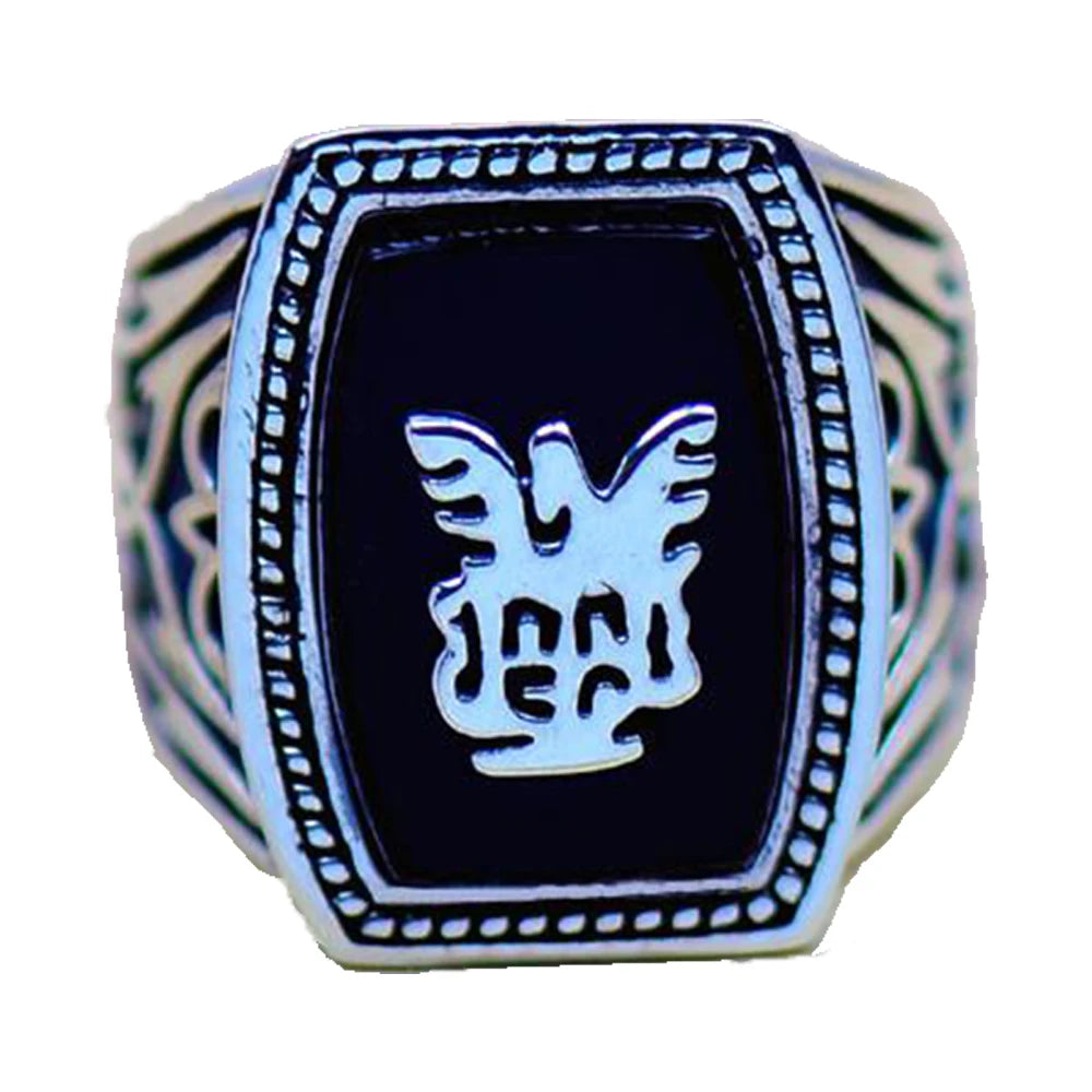 Harong Vampire Personalized Rings Enamel Black Ring for Men Punk Trendy Jewelry Party Quality Ring Gift