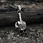 Broken Skull Pendant Necklace — Gothic Vintage