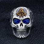 Iced Out Crystal Eye Skull Ring — Stainless Steel