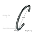 Silver Mobius Cuff Bangle Bracelet — Stainless Steel