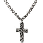 Classic 5MM Thick Chain Link & Cross Bracelet Men Male Religious Jewelry Stainless Steel Pendant Necklace Mens