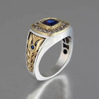 Luxury 925 Ring for Men Natural 2 Carat Sapphire with Diamond Jewelry Anillos De Bizuteria Anillos Gemstone Rings Box