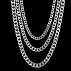 Men's Cuban Link Chain Size 3.6/5/6/7/8/9mm Men's Punk Necklace Stainless Steel Male Fashion Jewelry Gifts for Men