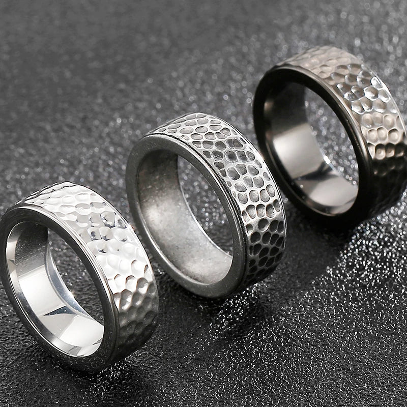 Vintage Wedding Rings For Man Women 316l Stainless Steel Male Ring Finger Jewelry Charm Party Birthday Gift Waterproof