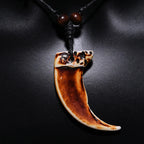 FX042 Imitation beast tooth necklace tusks pendant cool man Choker Retro Jewelry Africa Tribal style claws Yak Bone necklace