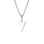 Lightning Charm Pendant Necklace — Stainless Steel