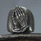 Virgin Mary Praying Hands Ring for Men — Vintage Religious Band
