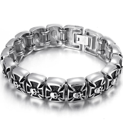 Cross Bracelet — 316L Stainless Steel Gothic