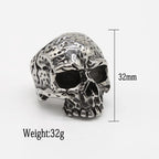 Gothic 316L Stainless Steel Skull Ring Jewelry Punk Retro Skull Biker Ring For Men Dropshipping Store