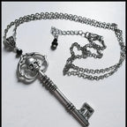 New Goth Antique Silver Filigree Vampire Bat Cross Necklace Pendant Charm Statement Grunge Novelty Jewelry Women