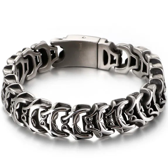 Punk Rocker Skull Bracelet For Men Cool Stainless Steel Men's Chain Bracelets Accessories Gothic Biker Jewelry Male