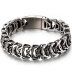Punk Rocker Skull Bracelet For Men Cool Stainless Steel Men's Chain Bracelets Accessories Gothic Biker Jewelry Male
