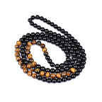 Natural Tiger Eye Stone Beaded Meditation Necklace