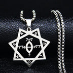 Silver Statement Pendant Necklace — Stainless Steel