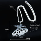 Persian Dance Pendant Necklace — Silver