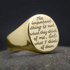 Signet Letter Ring — 925 Silver
