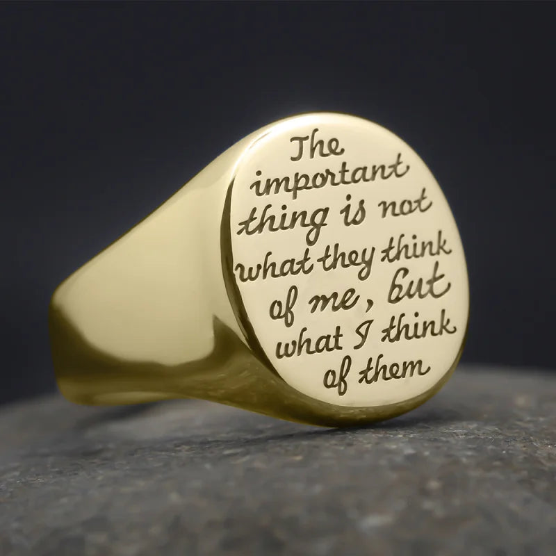 Signet Letter Ring — 925 Silver