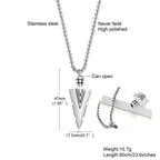 Arrowhead Tribal Spear Pendant — Stainless