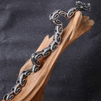 Gothic Stainless Steel Men's Dragon Head Chain Bracelets Vintage Chromme Bracelet Man Jewellery Gifts For Boyfriend