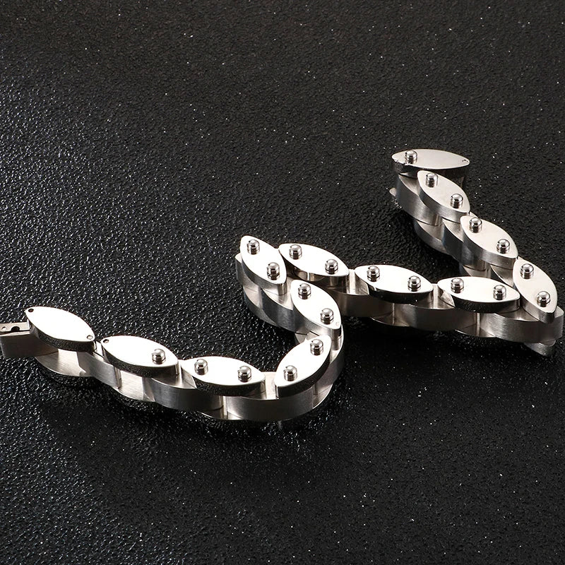 Gold Color Stainless Steel Men's Bracelets 11MM Chain Bracelet for Man Homme Men's Jewelry Best Friends Birthday Gifts