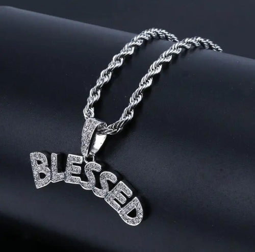 Alphabet Letter Pendant Necklace — Stainless Steel
