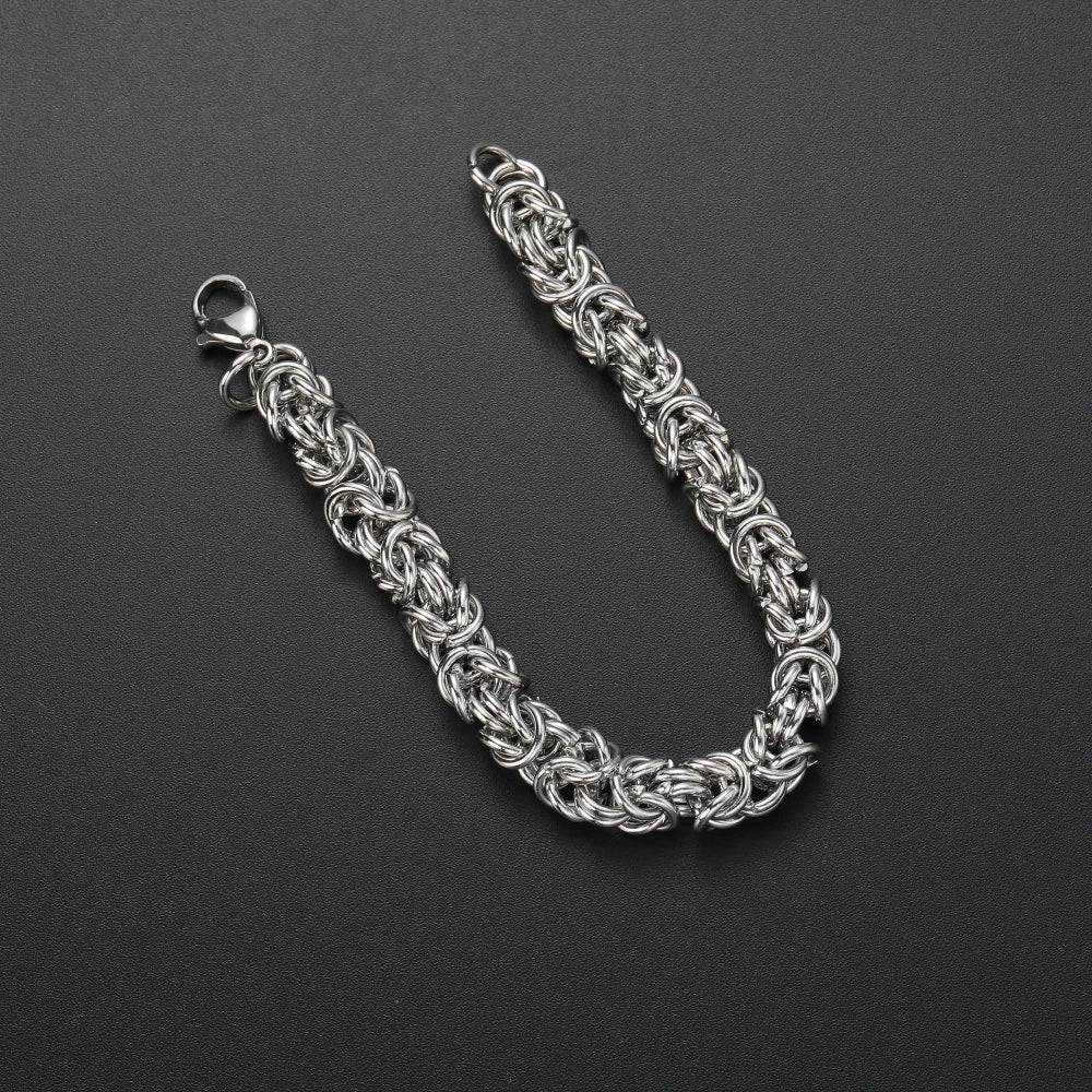 Men's 8mm Link Chain Bracelet — Stainless Steel