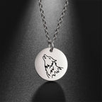 Wolf Moon Pendant Necklace — Silver
