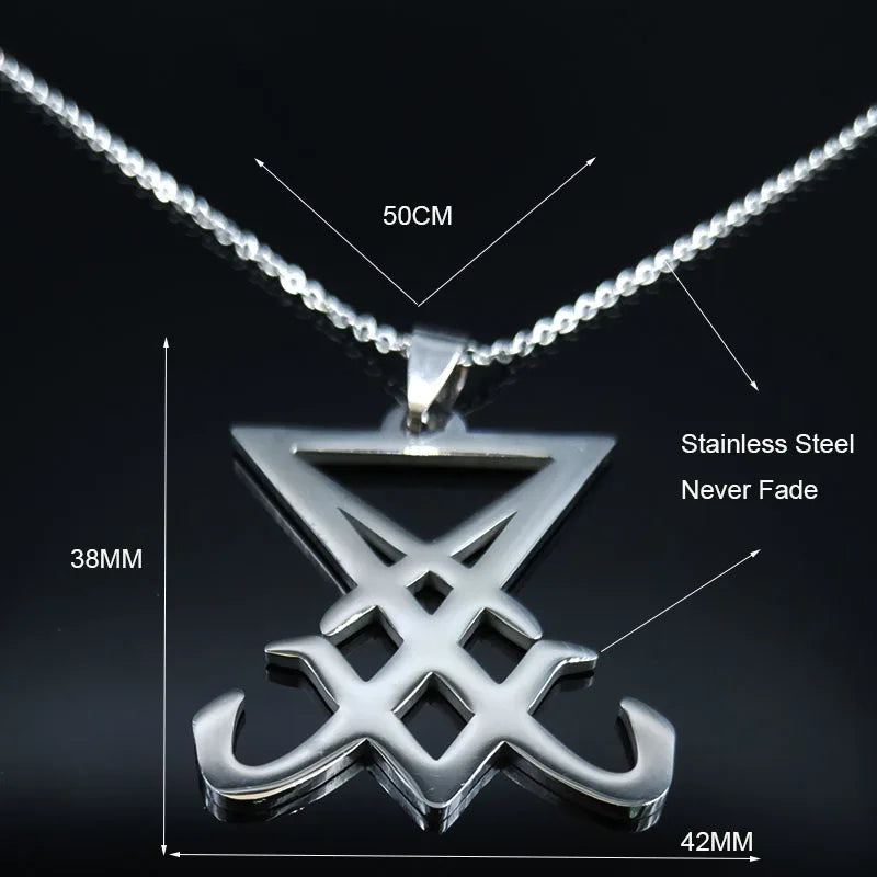 Sigil Lucifer Statement Necklace — Stainless Steel