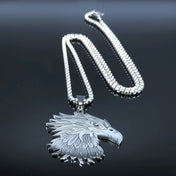 Eagle Head Pendant Necklace — Silver