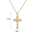 Cross Pendant Necklace — Gold-Tone