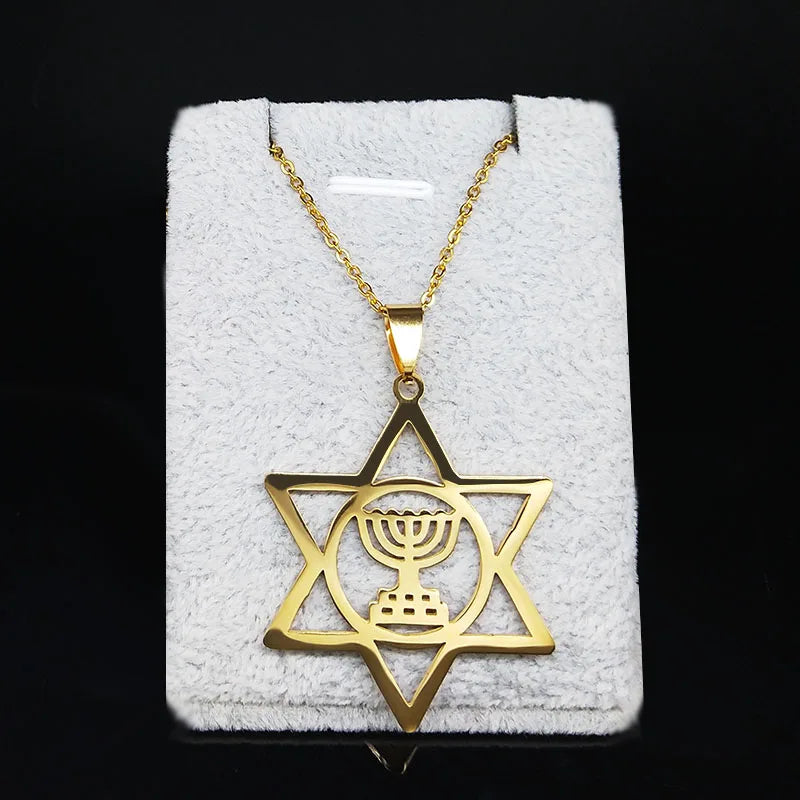 Messianic Silver Pendant Necklace — Stainless Steel