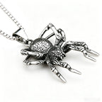 3D Vintage Spider Pendant Necklace for Men — Stainless Steel