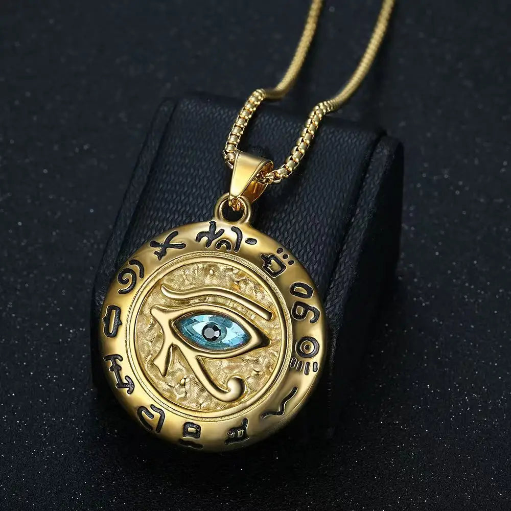 Eye of Horus Stainless Steel Pendant Necklace