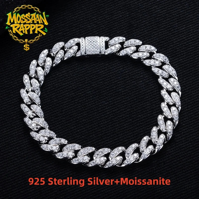 Iced Out Cuban Bracelet — 925 Silver