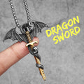 Dragon Slaying Sword Pendant Necklace — Stainless Steel