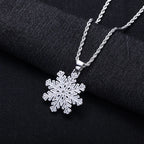 Iced Out Snowflake Pendant — 14K Gold