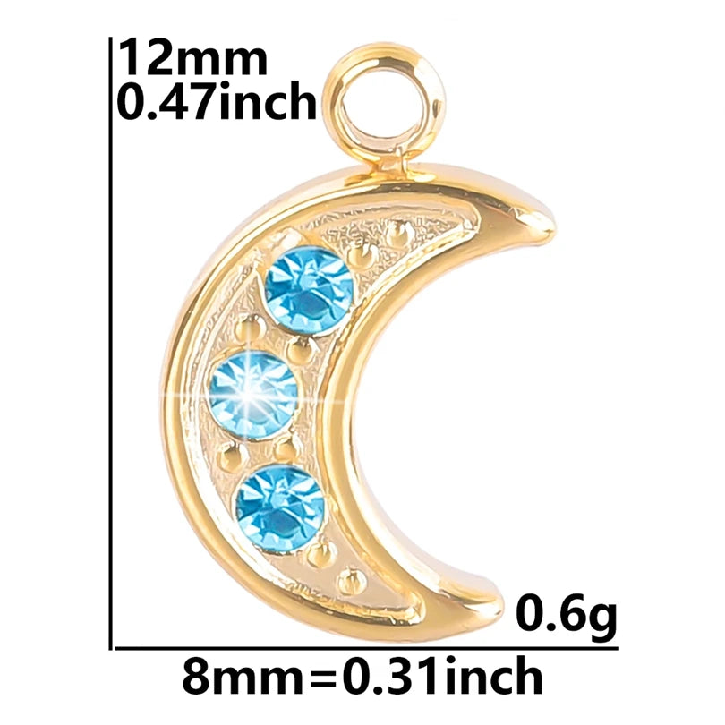 7Pcs No Fade Stainless Steel Wicca Moon Sun Egyptian Ankh Life Cross Pendant DIY Fatima Hand Turkish Evil Eye кулон Jewelry
