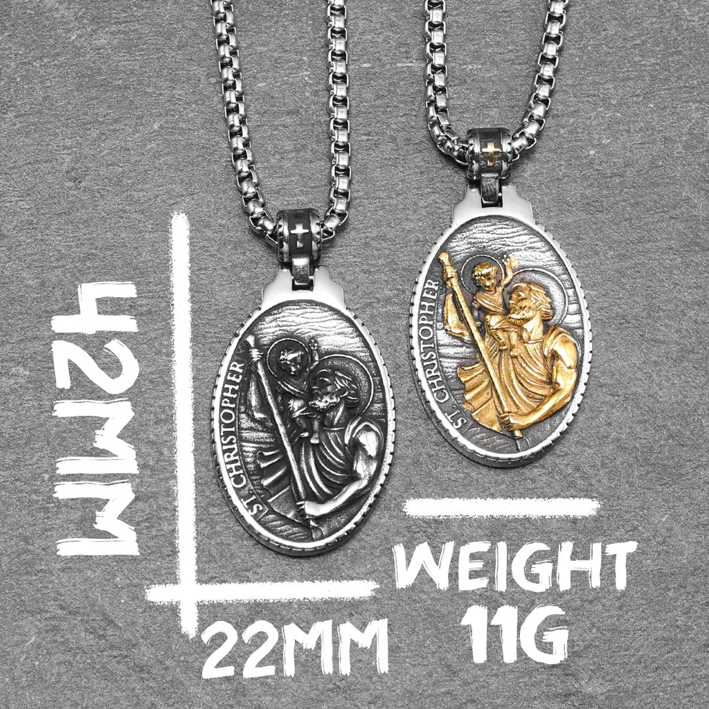 St. Christopher Pendant — Stainless Steel