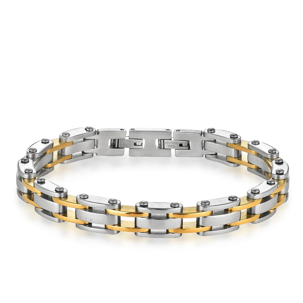 Classic 9MM Width Link Chain Bracelet for Man 316l Stainless Steel Men's Bracelets Jewelry Accessory Birthday Gifts for