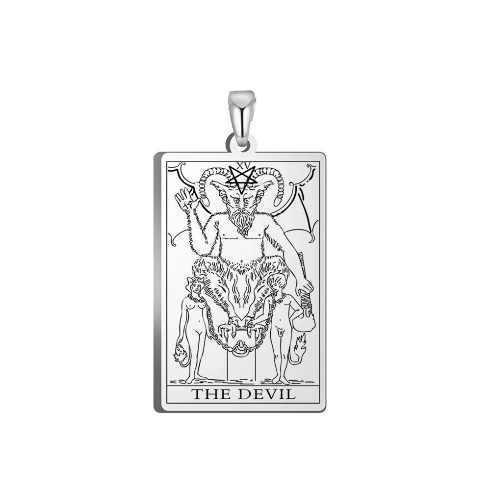 Tarot Major Arcana Amulet Necklace — Stainless Steel