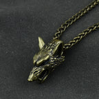 Viking Wolf Head Necklace Pendant Norse Viking Amulet Men Women Original Animal Jewelry